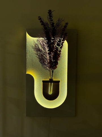 3D New Nordic acrylic UV-cut sandstone light-emitting diode decorative painting Artificial tree living room and dining room